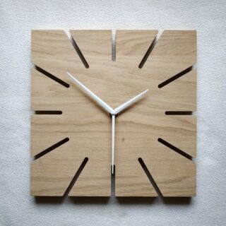 Square OAK Clock